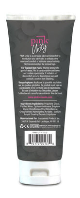 Pink Unity Hybrid Silicone Lubitant Tube 3.3 Oz Personal Use Hybrid Lube